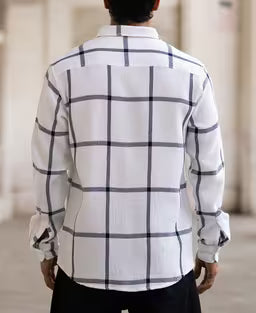 Navy Structure Check Shirt