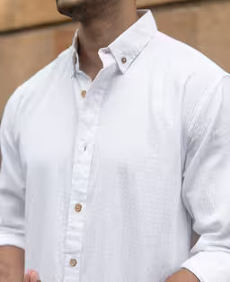 White Lightweight Structured Shirt