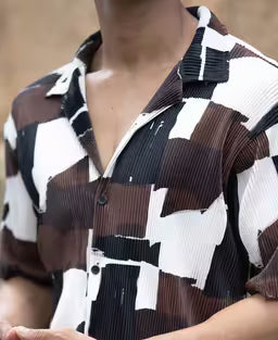 Multicolour Printed Pleat Shirt