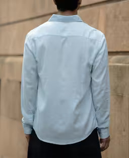 Light Blue Linen Blend Shirt