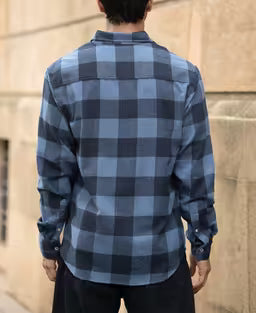 Blue Brushed Checked Shirt