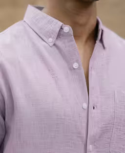 Lavender Slub Textured Shirt