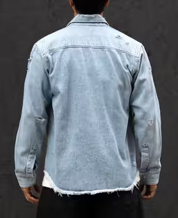 Blue Denim Regular Fit Full Sleeves Shirt