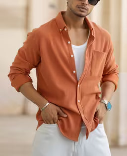 Russet Brown Cord Shirt