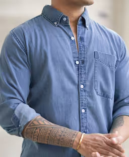 Light Blue Plain Regular Fit Shirt