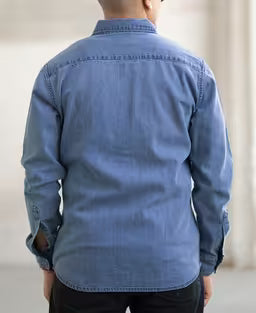 Light Blue Plain Regular Fit Shirt
