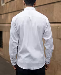 White Lightweight Structured Shirt