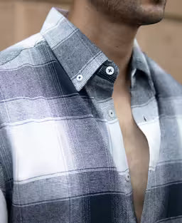 Navy Flannel Checks Shirt