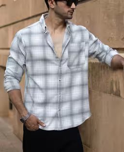 Light Grey Checks Shirt