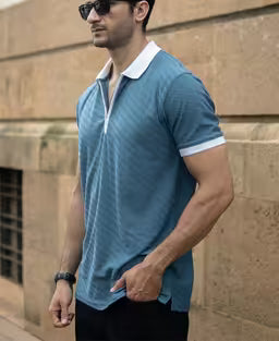 Dark Sky Contrast Polo T-Shirt