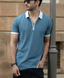 Dark Sky Contrast Polo T-Shirt