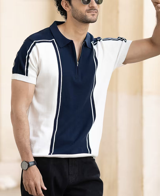 Navy Regular Fit Half Sleeve T-Shirt