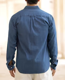 Blue Denim Full Sleeves Regular Fit Shirt