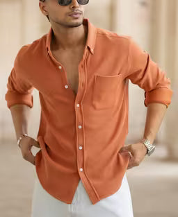 Russet Brown Cord Shirt